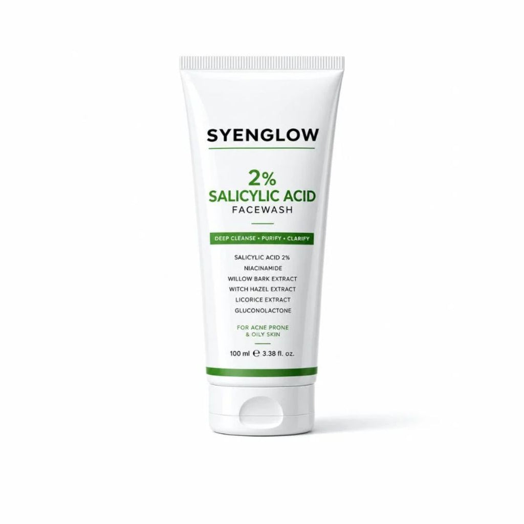 Syenglow 2% Salicylic Acid Face Wash | Niacinamide & Licorice Extract | Deep Cleansing Face Cleanser for Acne-Prone & Oily Skin – 100ml