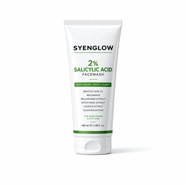 Syenglow 2% Salicylic Acid Face Wash | Niacinamide & Licorice Extract | Deep Cleansing Face Cleanser for Acne-Prone & Oily Skin – 100ml