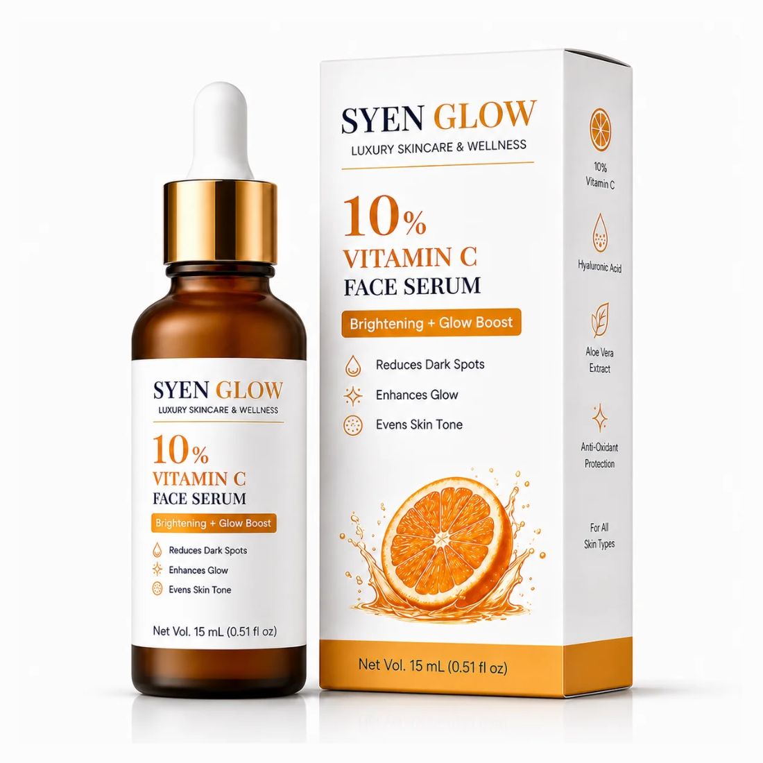 Syenglow 10% Vitamin C Face Serum with Niacinamide & Kojic Acid – 15 mL Main image