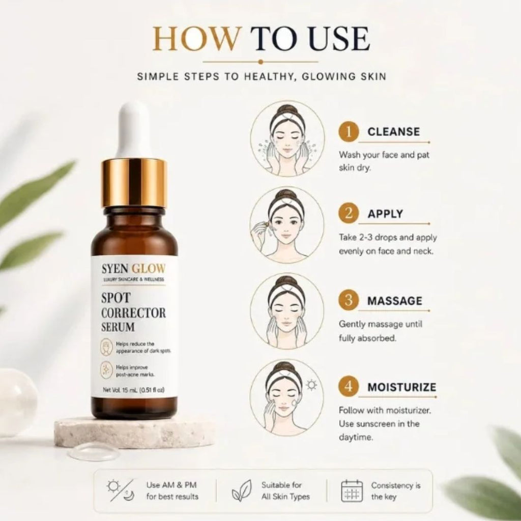 Syenglow Spot Corrector Serum | Daily Face Serum | Lightweight Formula | 15 ml