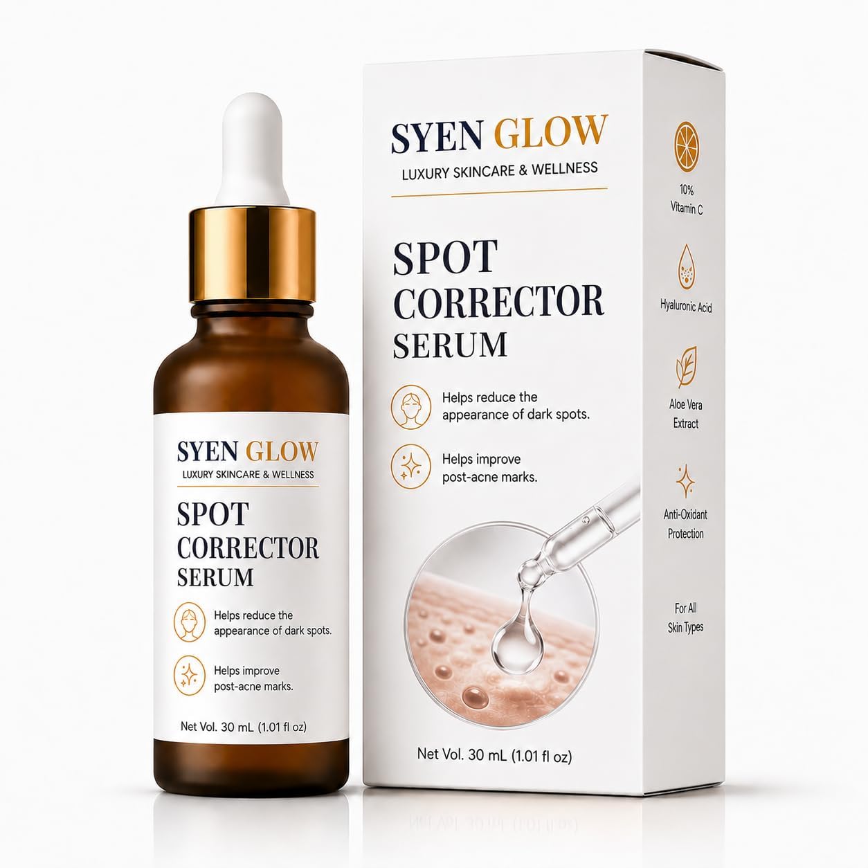 SYEN GLOW Spot Corrector Serum | Daily Face Serum | Lightweight Formula | 15 ml