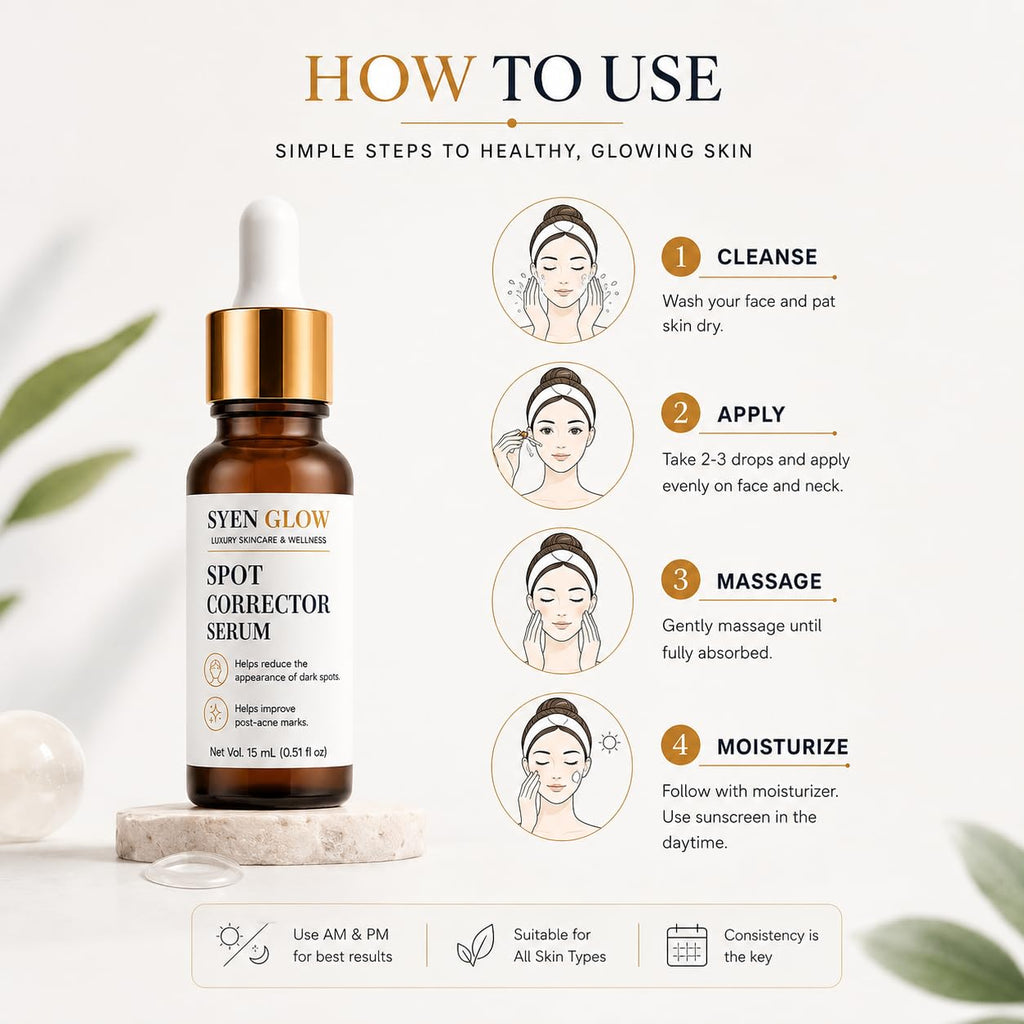 SYEN GLOW Spot Corrector Serum | Daily Face Serum | Lightweight Formula | 15 ml